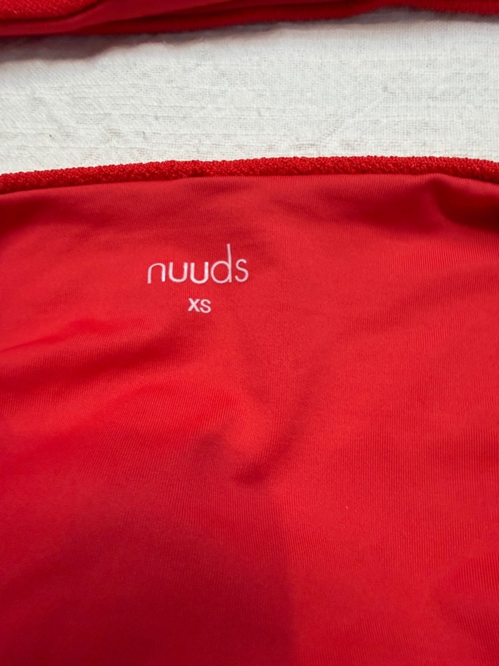 Nuuds Vibrant Red Bikini Top medium & bottom XS - Picture 4 of 7